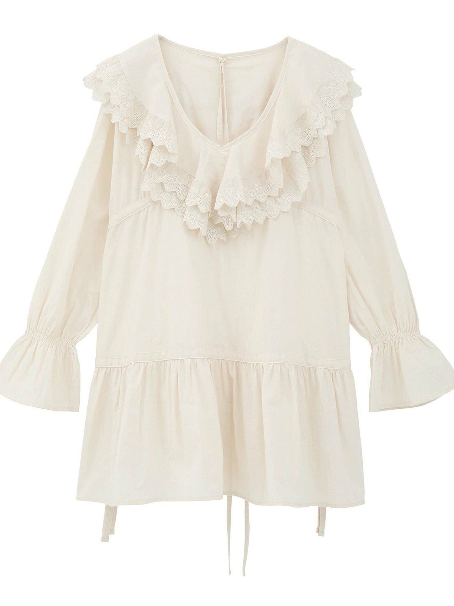 Mizuki Ribbon Ruffle Mini Dress