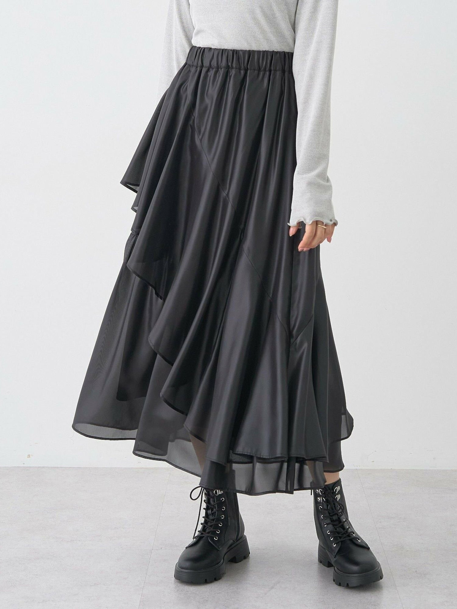 Himari Shiny Ruffle Skirt