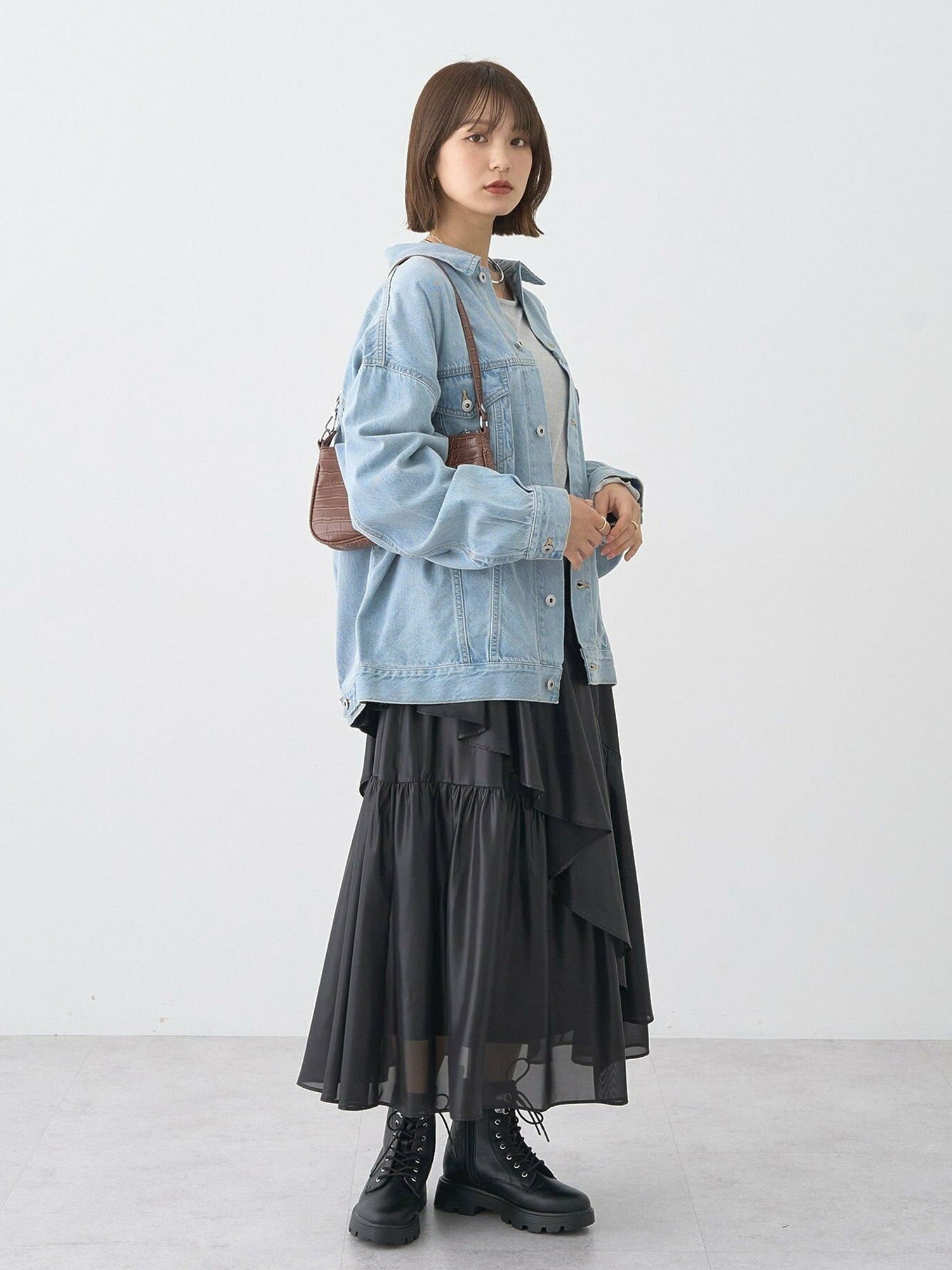 Himari Shiny Ruffle Skirt