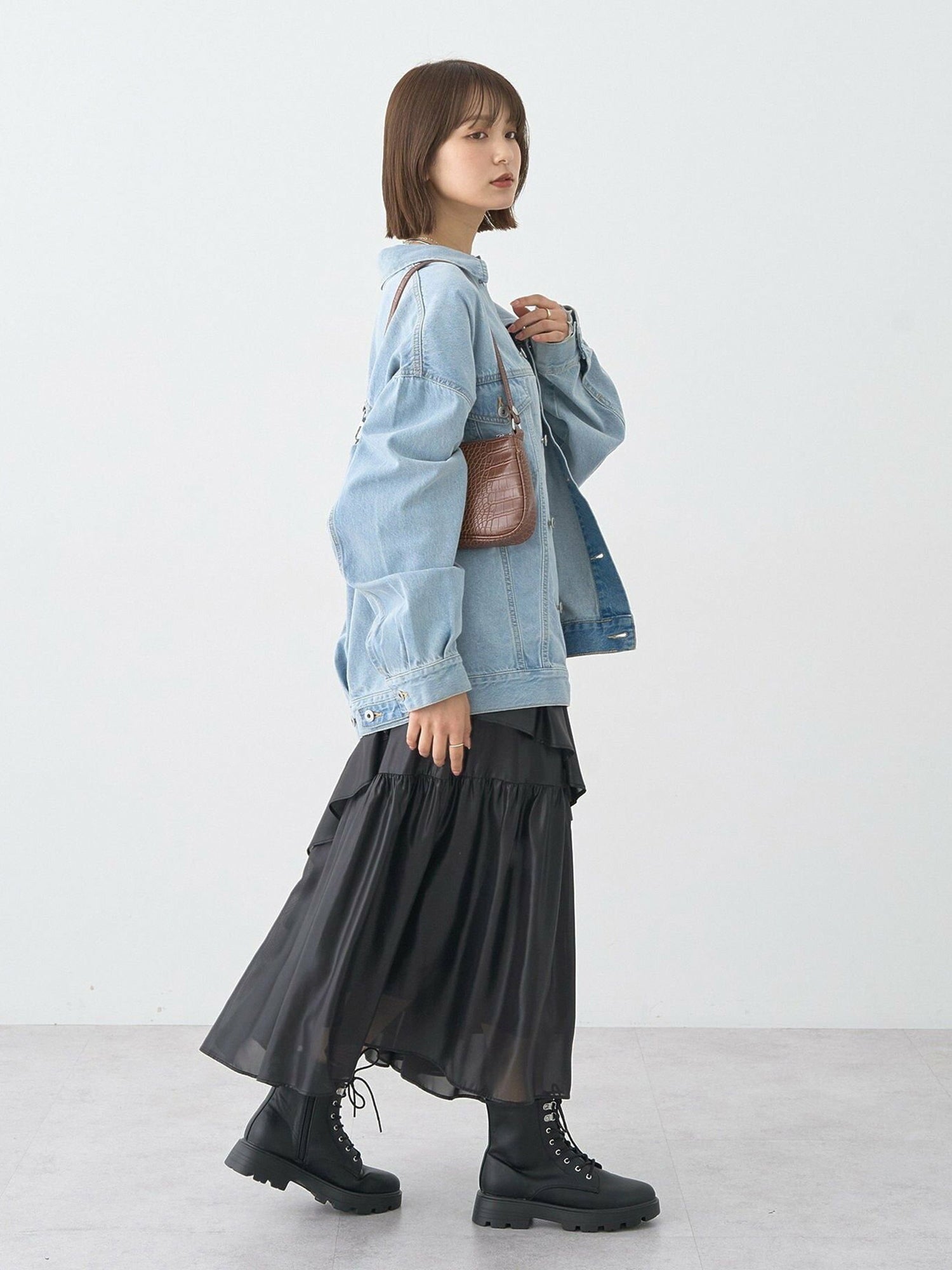 Himari Shiny Ruffle Skirt