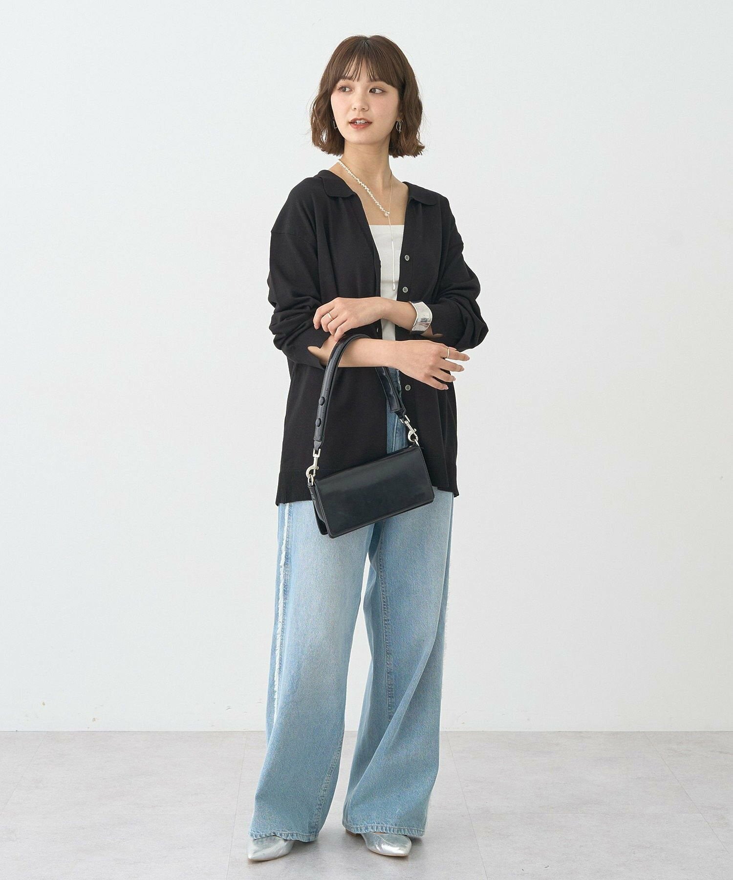 Shinju Wide Fringe Denim Pants