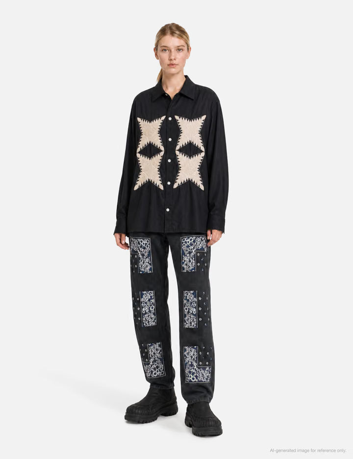Quilt Embroidery Shirt