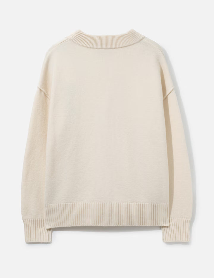 Wool Cardigan With Ami De Coeur