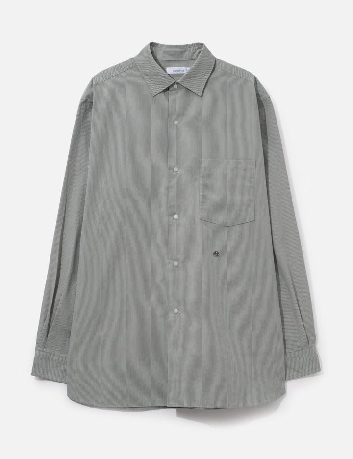 Regular Collar Striped Wind Shirt