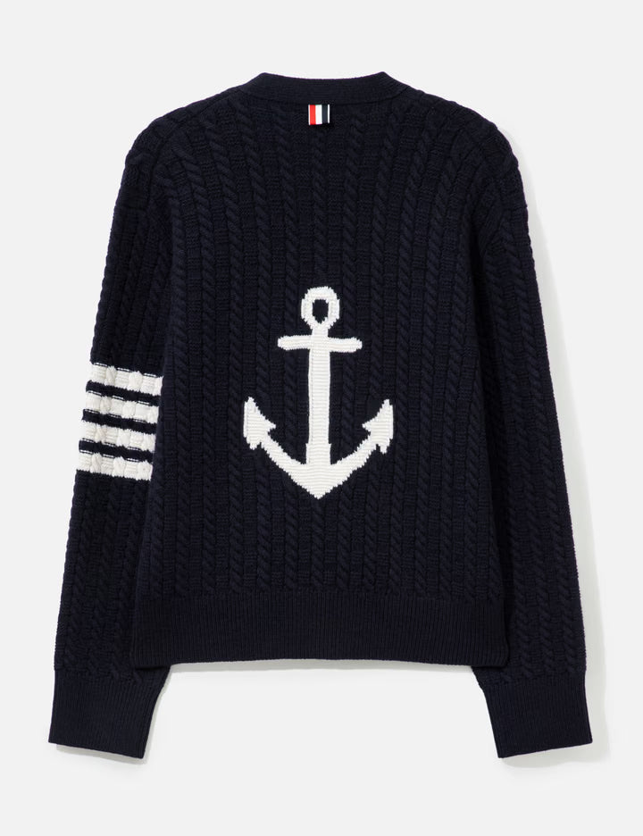 Relaxed Cable Stitch 4-Bar Cardigan