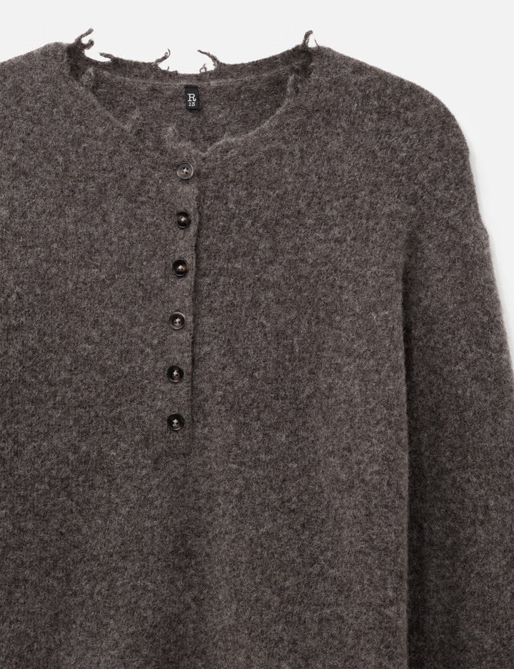 Relaxed Henley Sweater
