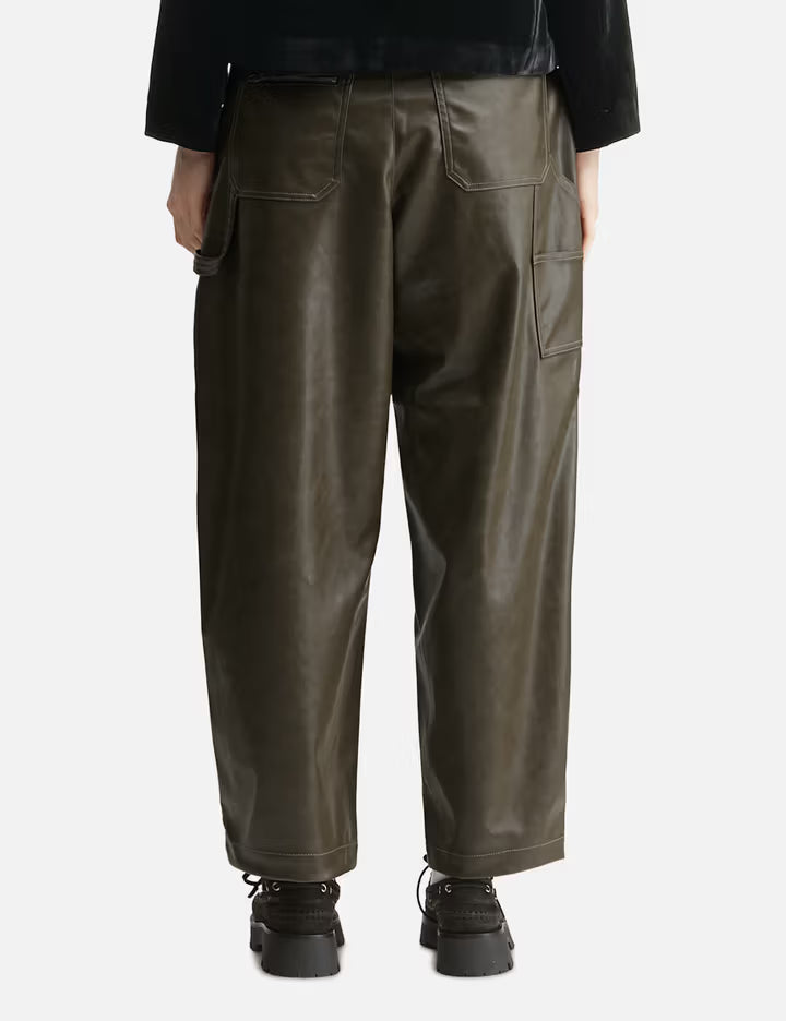 Reset Faux Leather Wide-Leg Trousers