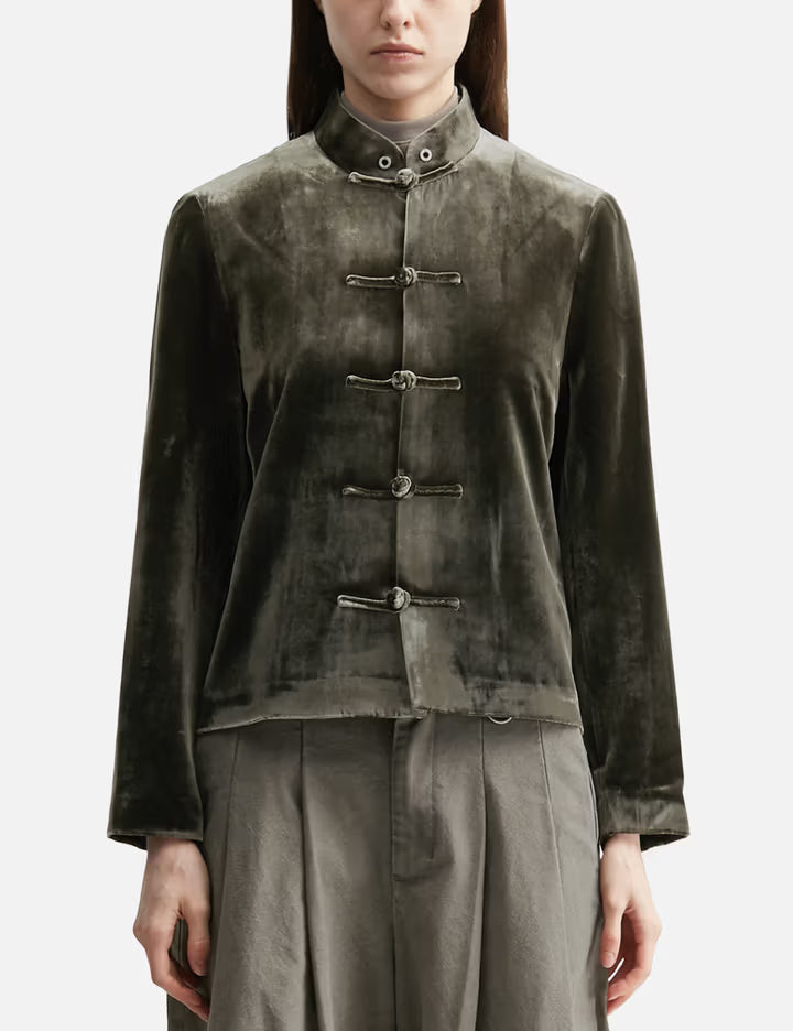 Reset Velvet Stand-Collar Jacket