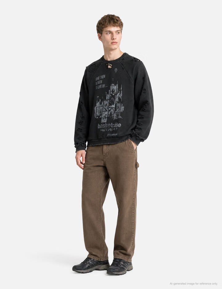 Retreat Repaired Crewneck