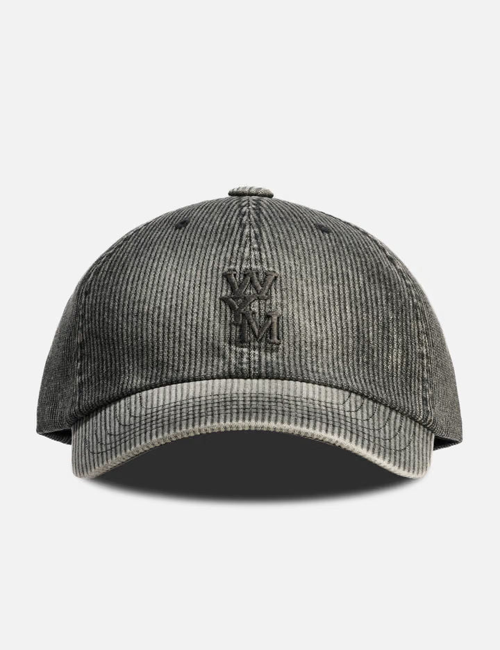 Ribbed Denim Logo Ball Cap