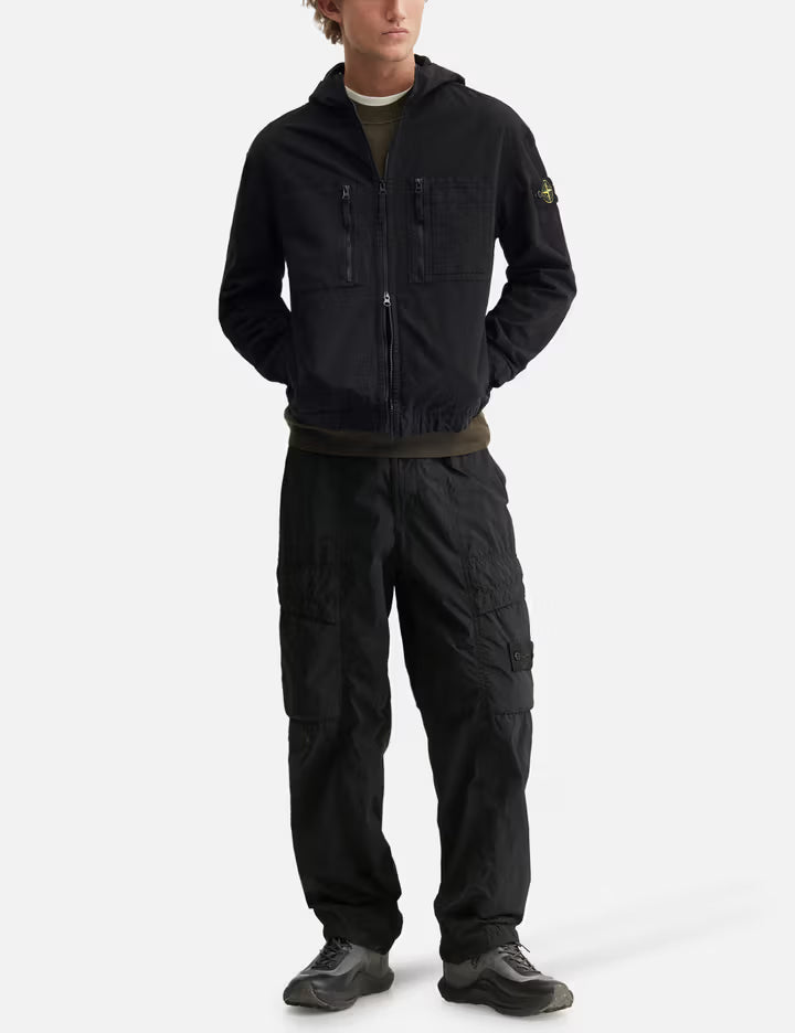 Ripstop Zip-Up Hooded Shirt