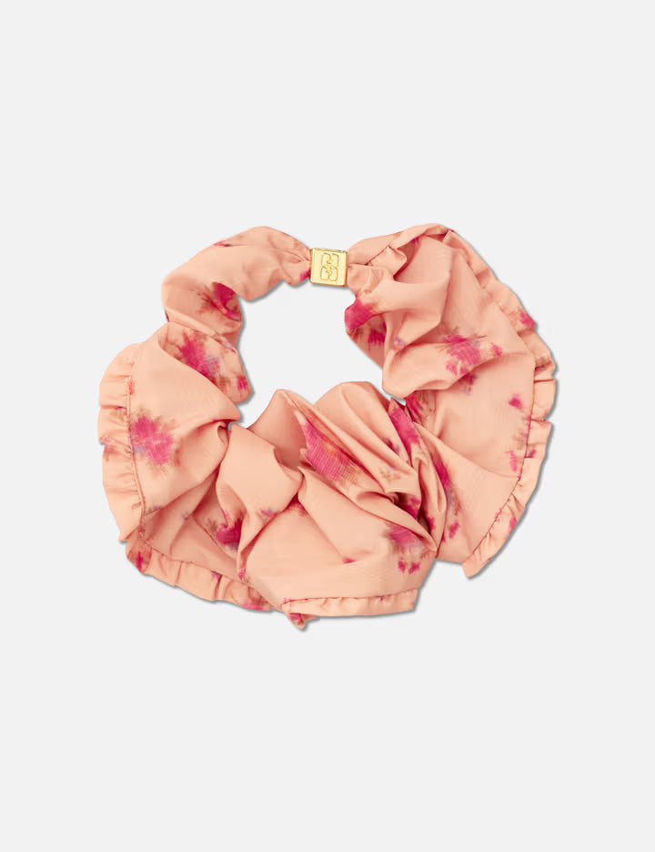Scrunchie Printed Fluid Taffeta