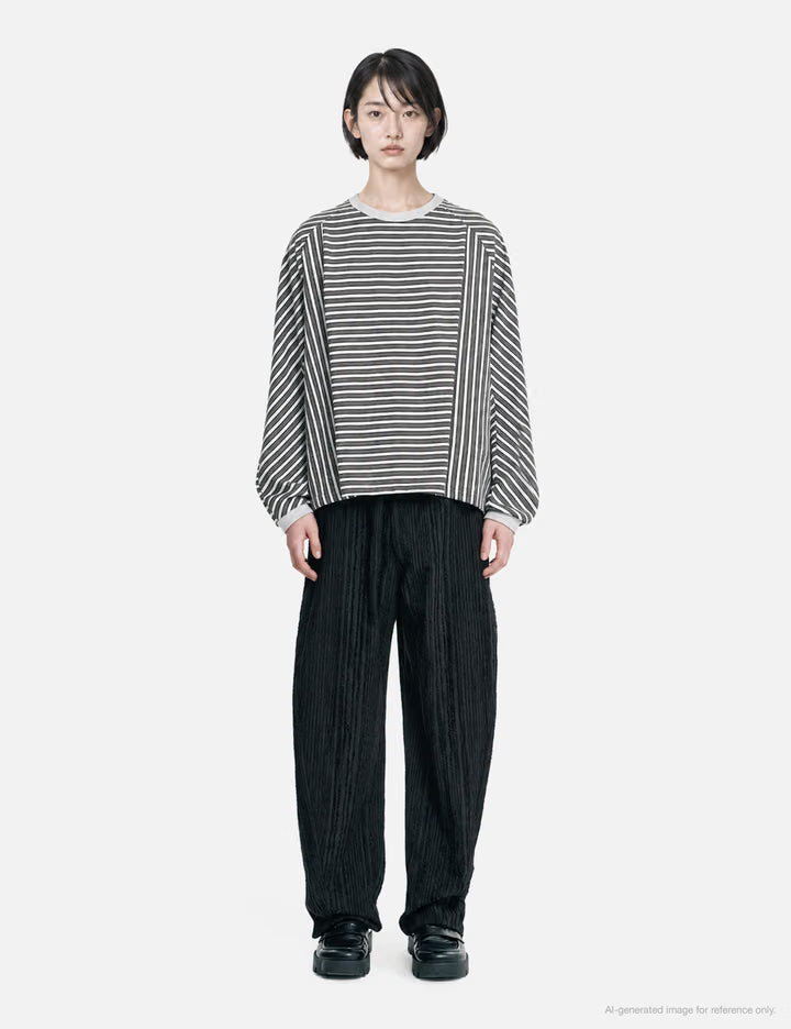 Sculpted Raglan Stripe Long Sleeve