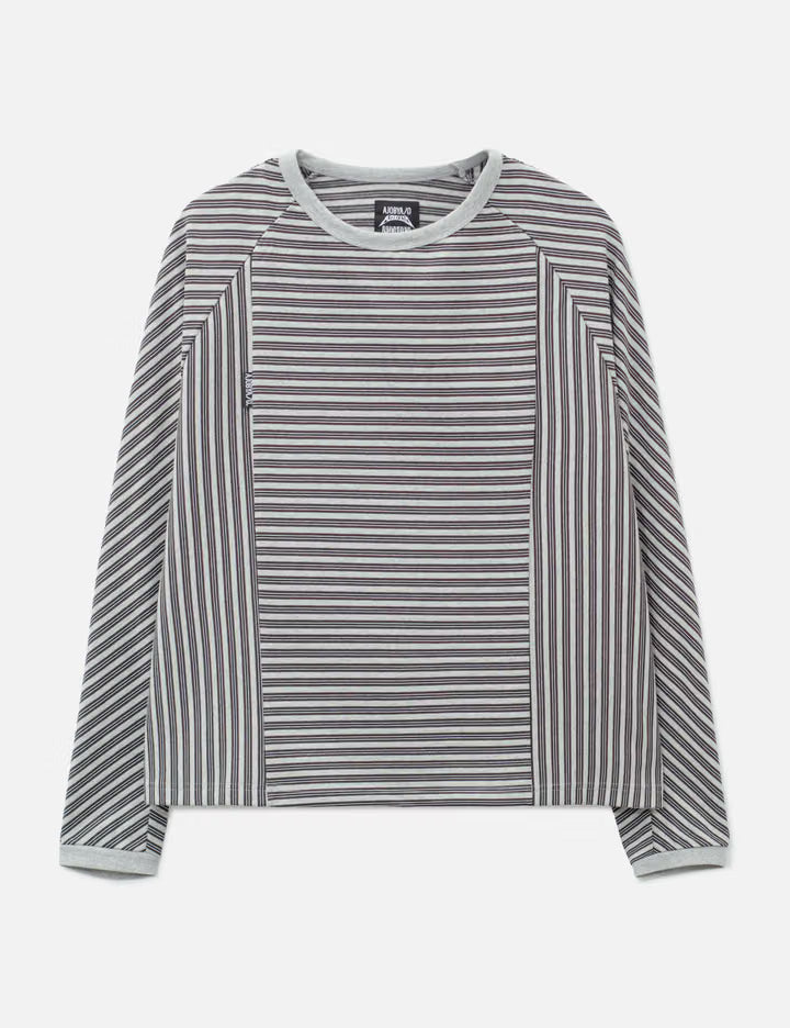 Sculpted Raglan Stripe Long Sleeve