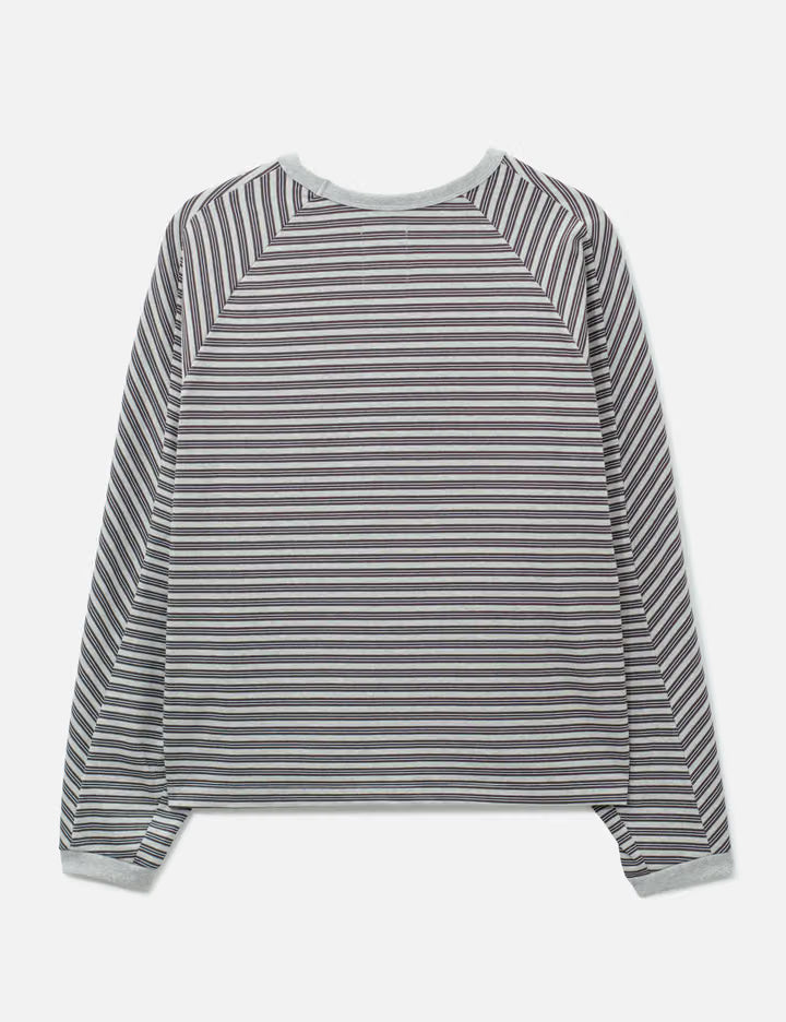 Sculpted Raglan Stripe Long Sleeve