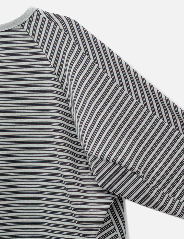 Sculpted Raglan Stripe Long Sleeve