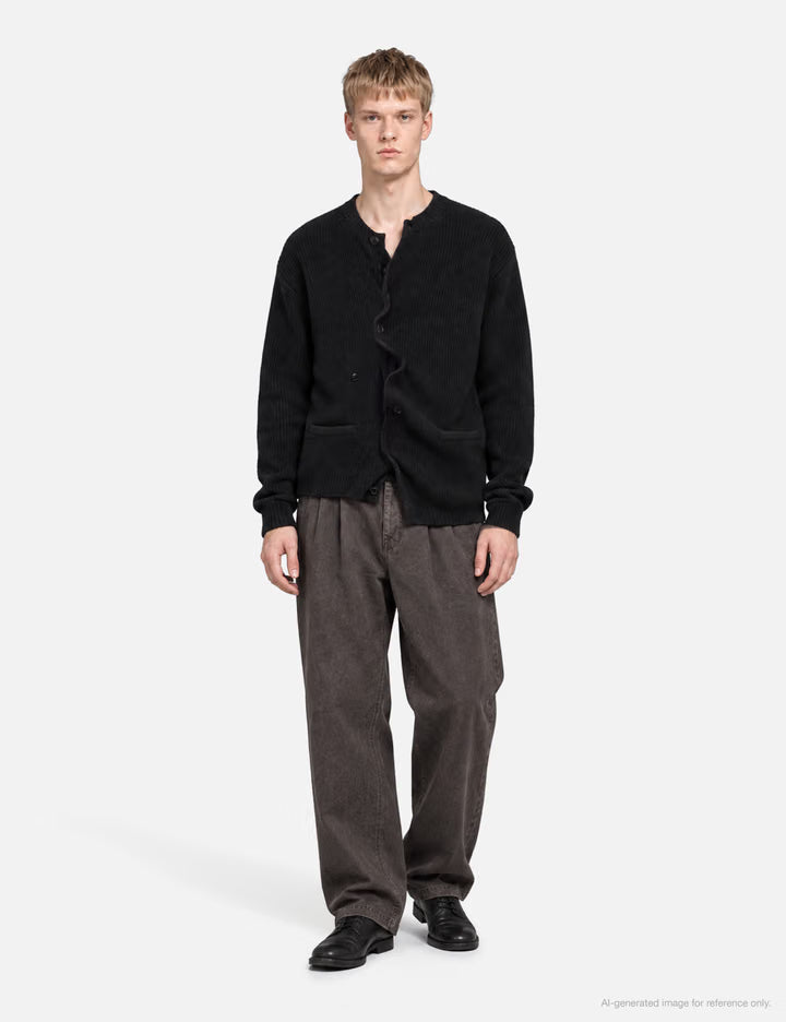 Sculptural Wired Crew Neck Cardigan