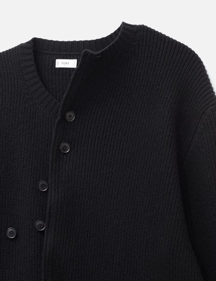 Sculptural Wired Crew Neck Cardigan