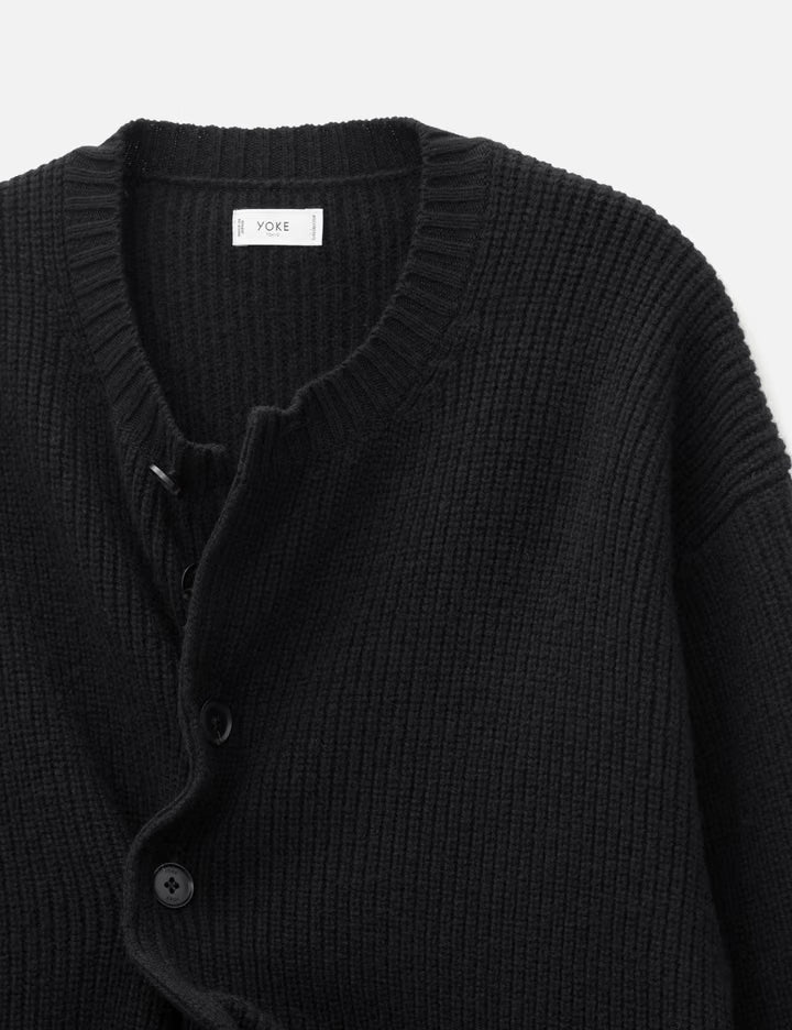 Sculptural Wired Crew Neck Cardigan