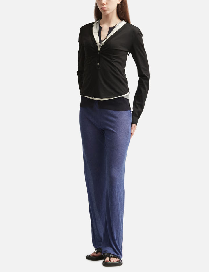 Sheer Jersey Long Pants