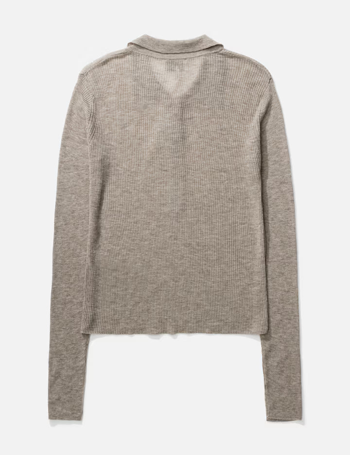 Polo Shirt In Sheer Wool