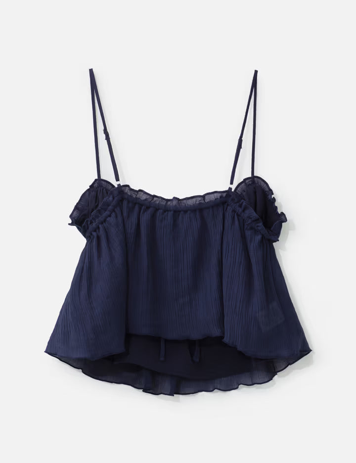 Shirred Crinkle Bustier