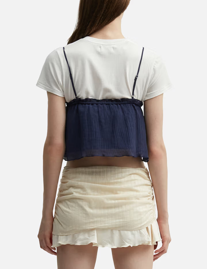 Shirred Crinkle Bustier