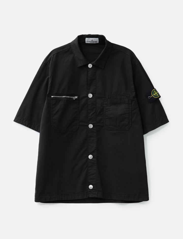 Supima® Cotton Twill Stretch-TC Short-sleeve Overshirt