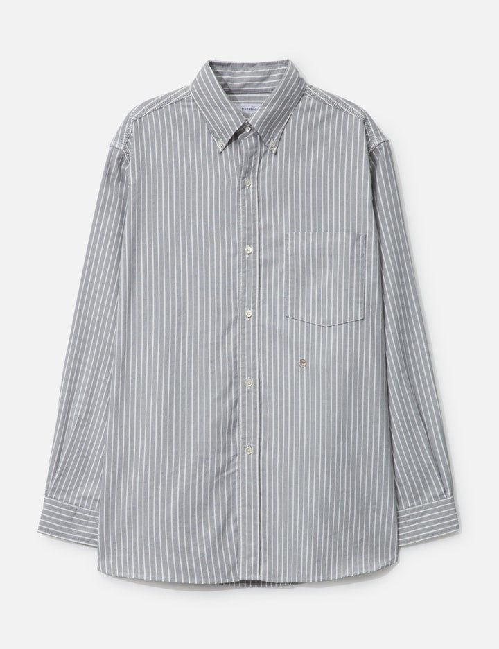 Button Down Stripe Wind Shirt