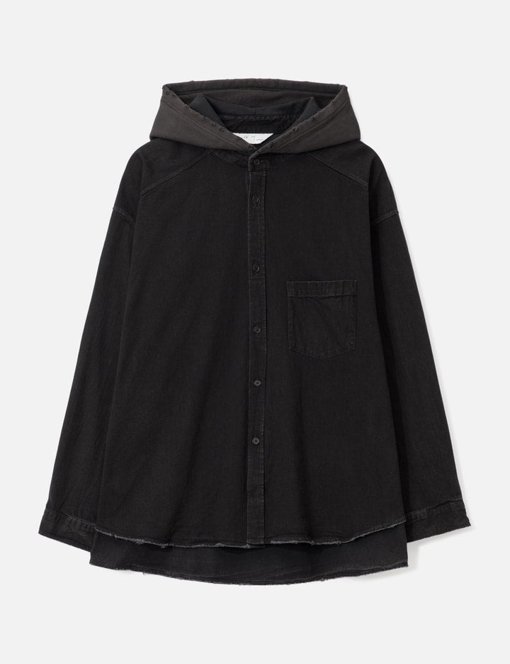 Denim Hoodie Shirt