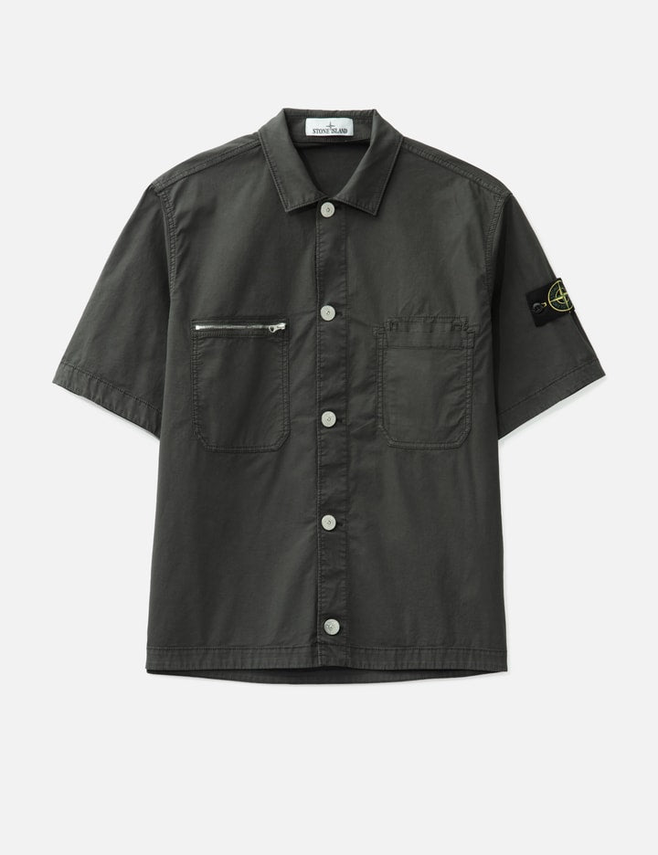 Supima® Cotton Twill Stretch-TC Short-sleeve Overshirt