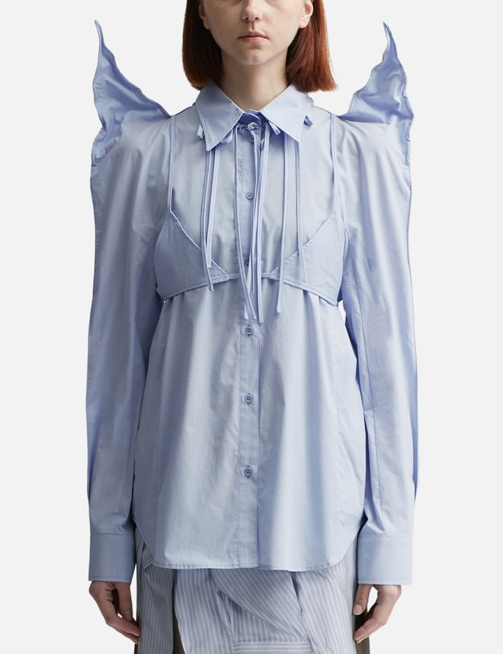 STRIPE RABBIT EAR OVERSIZED SHIRT