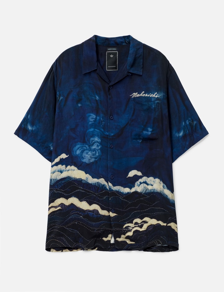 Boro Crane Camp Collar Shirt