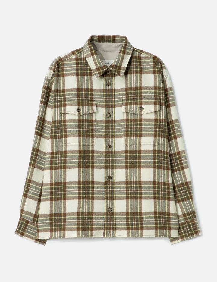 Checked Wool Overshirt