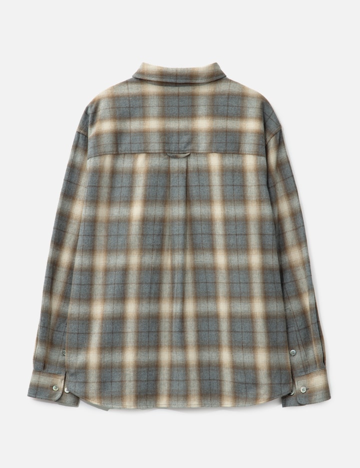 Ombre Flannel One Pocket Checkered Shirt