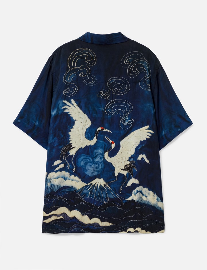 Boro Crane Camp Collar Shirt
