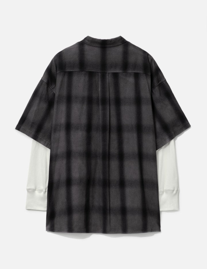 Pre-Styled Shadow Plaid Shirt Dress