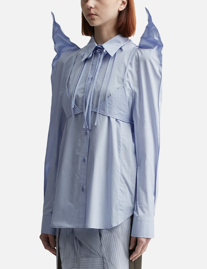 STRIPE RABBIT EAR OVERSIZED SHIRT