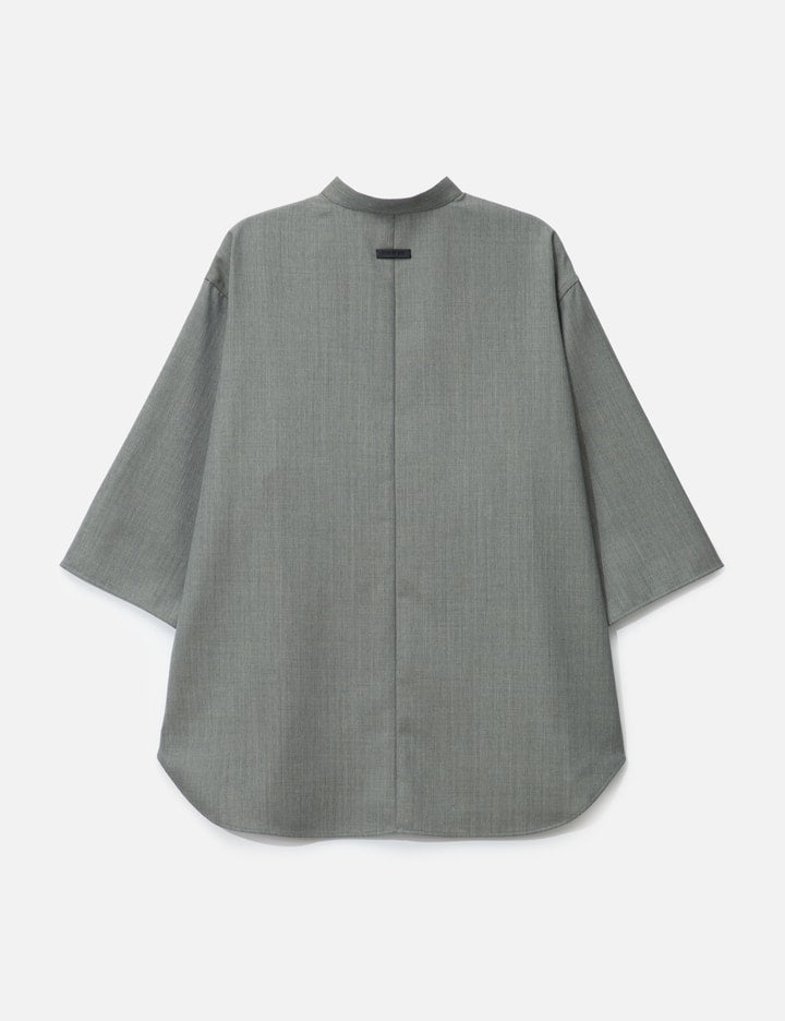 Band Collar Short Sleeve Shirt