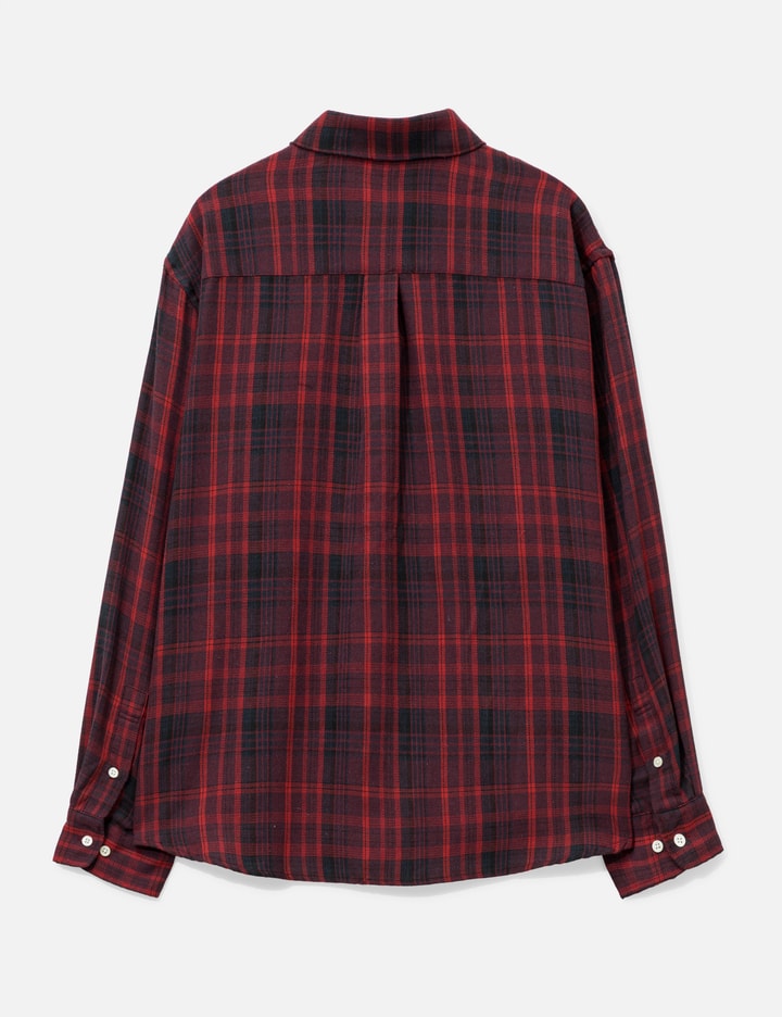 Washed Cotton Blend Check Shirt