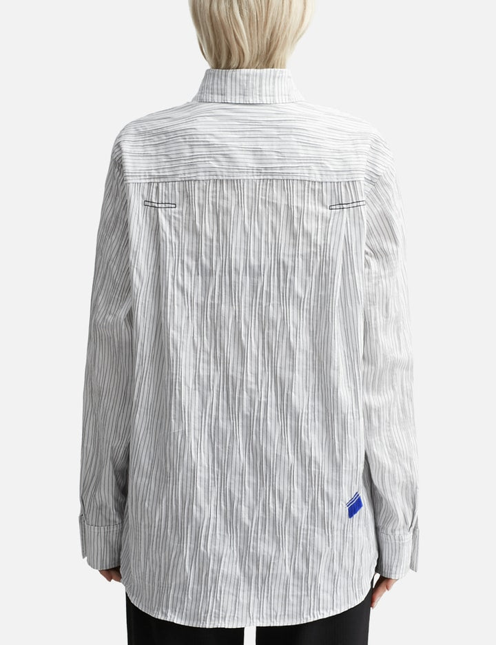 Pleat Detail Stripe Long Sleeve Shirt