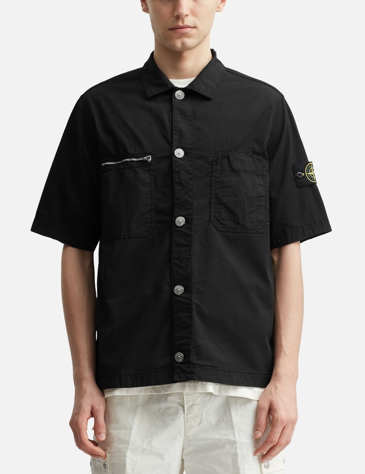 Supima® Cotton Twill Stretch-TC Short-sleeve Overshirt