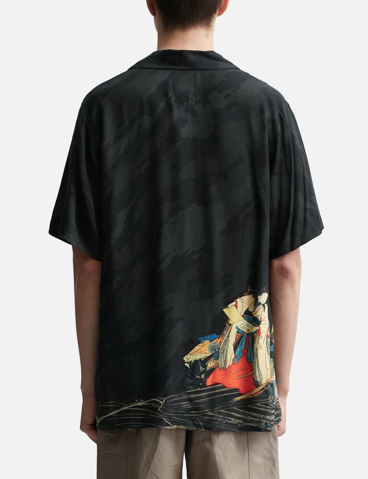 Cyber Skeleton Camp Collar Shirt