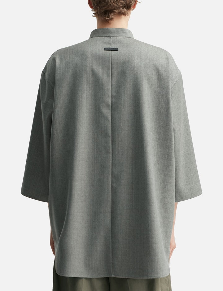 Band Collar Short Sleeve Shirt