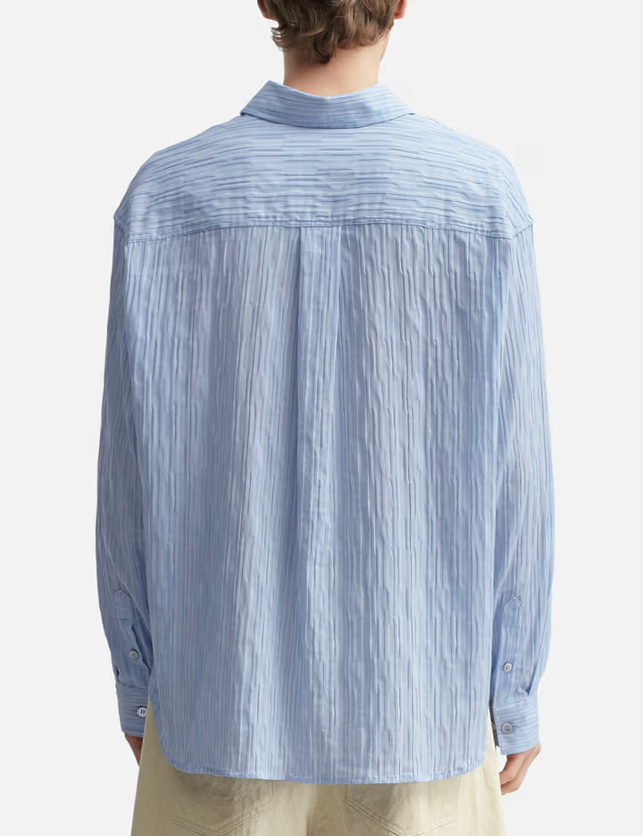 Semi-overfit Wrinkle Stripe Shirt