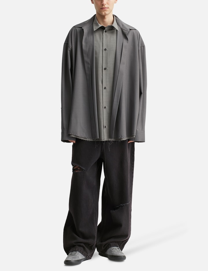 Dust Gray 2IN1 Double Layered Reversible Hybrid Shirt