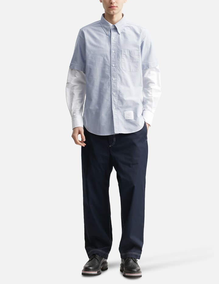 Oxford Stacked Sleeve Shirt