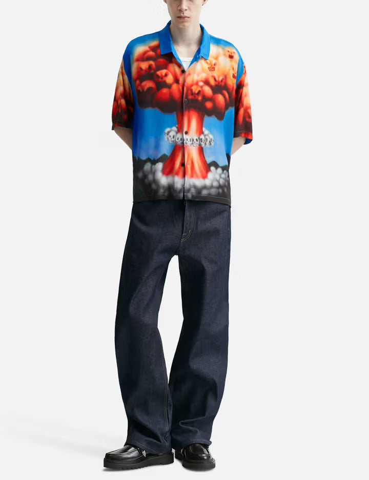 Explosion Short Sleeve Button Down Shirt