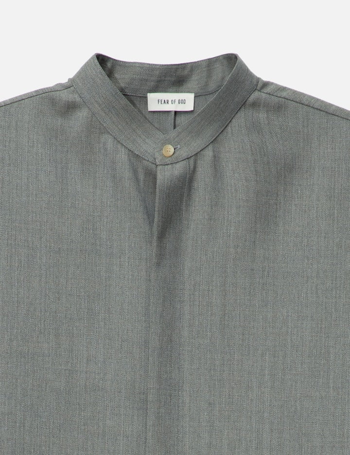 Band Collar Short Sleeve Shirt