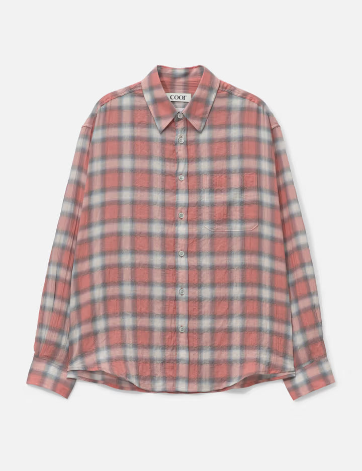 Seersucker Ombre Checkered Shirt